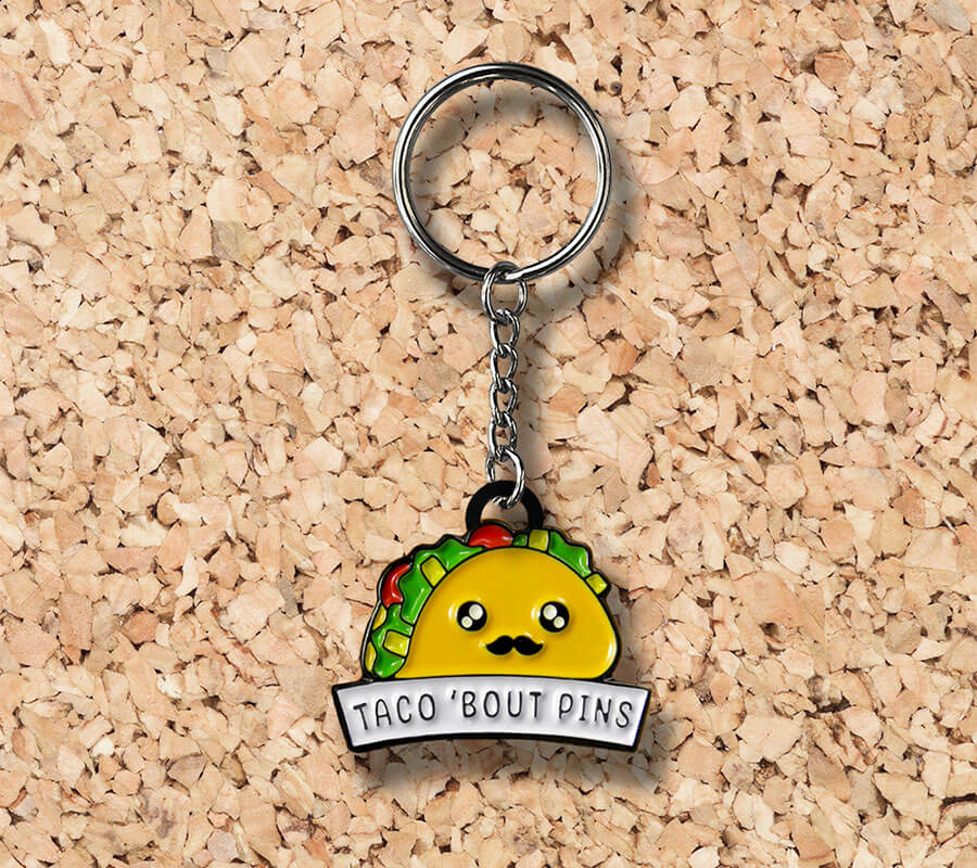 Taco Bout Pins Keychain Recessed Enamel